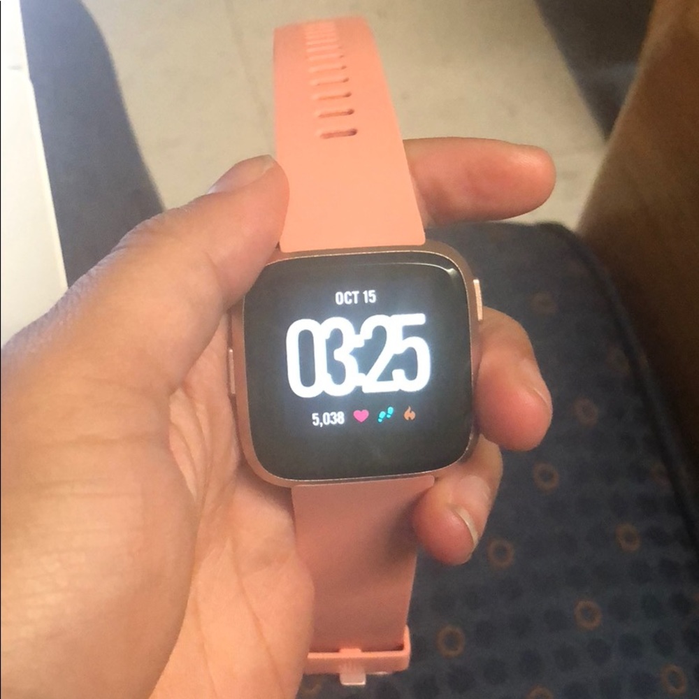 Fitbit versa peach, small band